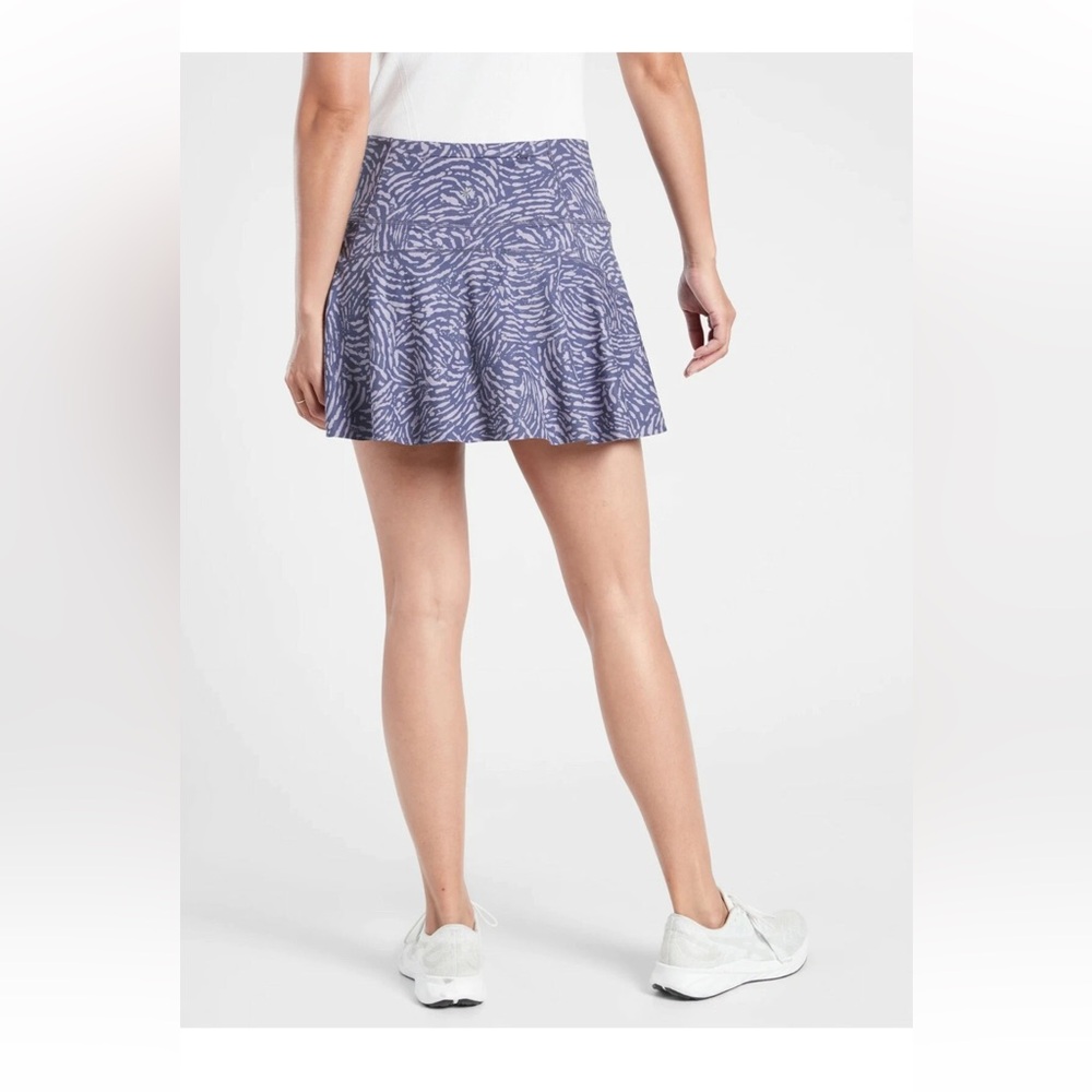 Athleta Blue Patterned Mini Skirt - image 2